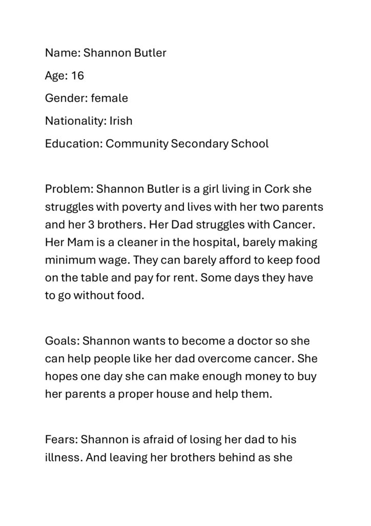 Persona Profile — page 1